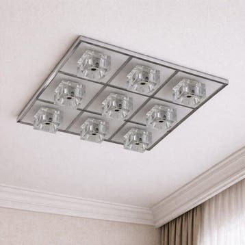 Plafondlamp - Glas, Aluminium, Metaal