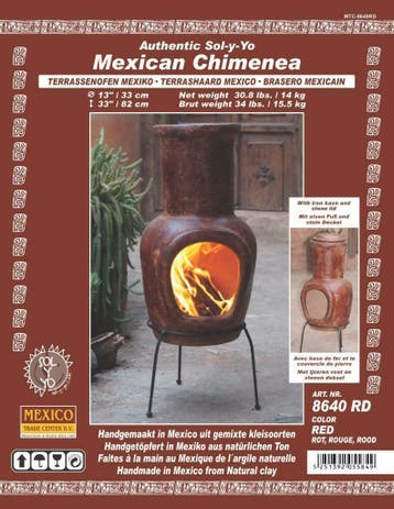 Sol-y-Yo Mexicaanse terrashaard 33/83cm in 4 kleuren, Tuin en Terras, Tuinhaarden, Ophalen of Verzenden, Nieuw