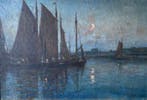 Auguste Breugelmans (c. 1869–c. 1918) - Atmospheric night, Antiek en Kunst, Kunst | Schilderijen | Klassiek
