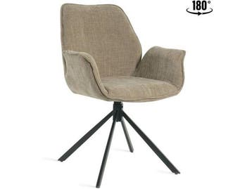 Giga Meubel Eetkamerstoel Lenny - Draaibaar - Taupe (set van, Verzenden, Nieuw