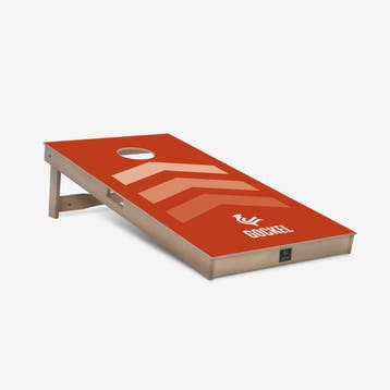Gockel  Cornhole board oranje  pijlen incl 2x4 bags/zakjes, Een of twee spelers, Ophalen of Verzenden, Nieuw, Gockel Original Cornhole