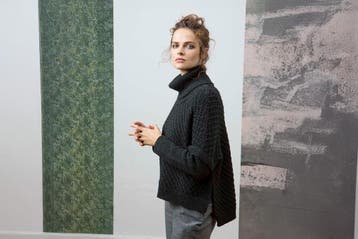 Breipatroon Roll-Neck Damestrui van Merino 120 garen - Lan, Ophalen of Verzenden, Nieuw