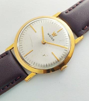Weiss - Swiss - gold plated - mens - Zonder minimumprijs -, Sieraden, Tassen en Uiterlijk, Horloges | Heren, Nieuw