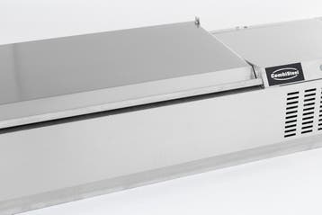 Combisteel Opzetkoelvitrine Met RVS Deksel | 10x 1/4 GN | 20, Witgoed en Apparatuur, Ophalen of Verzenden, Nieuw