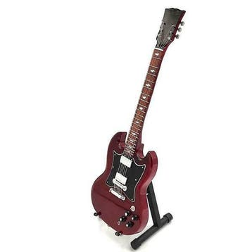 Miniatuur replica Gibson SG Classic gitaar - A. Young AC/DC, Ophalen of Verzenden, Nieuw, Pop, Beeldje of Miniatuur
