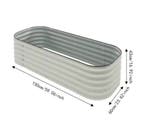 Grote Rechthoekige Tuin Bloempot 150x60x43cm Verzinkt Staal, Tuin en Terras, Bloempotten, Verzenden, Nieuw