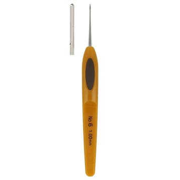Clover Soft Touch Haaknaald - 1 mm -  Ergonomisch handvat, Ophalen of Verzenden, Nieuw