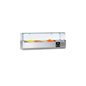 GGM Gastro | Opzetkoelvitrine PREMIUM - 1200x335mm - 5x GN |, Verzenden