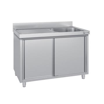 GGM Gastro | Spoelkast ECO - RVS - 1400x600mm - met 2 |, Verzenden, Nieuw in verpakking, RVS Meubilair