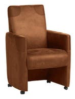 Eetkamerstoel Ron - eetkamerstoelen - Taupe, Nieuw, Stof