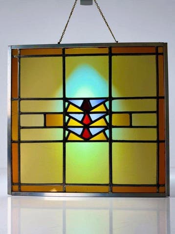 Art Deco Glas-in-loodraam - 1920-1930