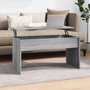 vidaXL Salontafel 102x50,5x52,5 cm bewerkt hout grijs sonoma, 100 tot 150 cm, Verzenden, Nieuw, 50 tot 100 cm