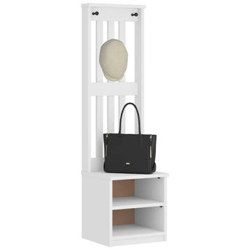 vidaXL Kapstok SANDNES wit 45x40x159,5 cm massief grenenhout, Verzenden, Nieuw