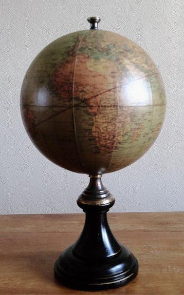 Terrestrial library globe - (After) Weber and Costello,