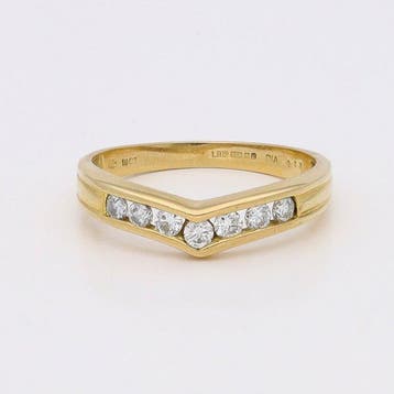 Ring - 18 karaat Geel goud Diamant (Natuurlijk), Nieuw