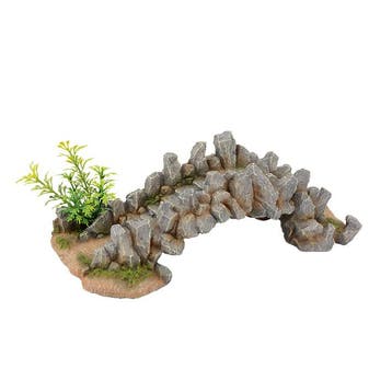 Stenen brug met plant OS-908 - aquarium decoratie, Ophalen of Verzenden, Nieuw