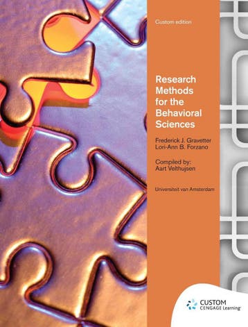 Custom Research Methods Behav Scien - Gravetter, Verzenden, Gelezen, Gravetter