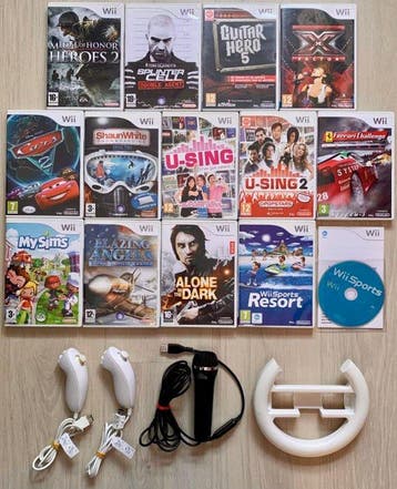 Nintendo - Wii - 14 games + accessories - Videogame - In, Nieuw