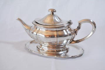 WMF - Theepot (2) - Verzilverd - Theepot met dienblad WMF