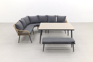 Garden Impressions Margriet lounge dining set - Naturel - 6, Tuin en Terras, Verzenden, Nieuw, Overige materialen, Loungeset