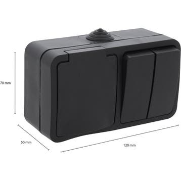 Q-LINK - Wandcontactdoos - Opbouw - 1-voudig Stopcontact -, Ophalen of Verzenden, Nieuw