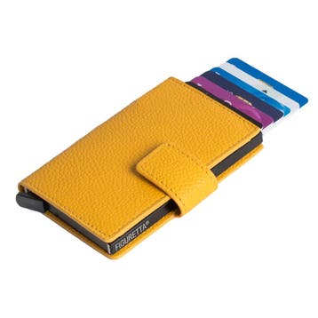 Figuretta Leren RFID Compact Cardprotector Unisex - Geel, Overige merken, Verzenden, Geel, Nieuw