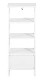 Nieuwe Witte Bijzettafel met Lade en Planken – 30x28x74cm, Huis en Inrichting, Tafels | Bijzettafels, Verzenden, Nieuw, Rechthoekig