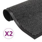 vidaXL Droogloopmatten 2 st rechthoekig getuft 60x90 cm, Verzenden, Nieuw