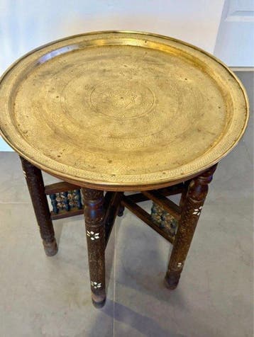 Tafel - Hout, Messing
