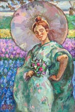 Borgen Lindhardt (1974) - Kimono meisje met parasol voor