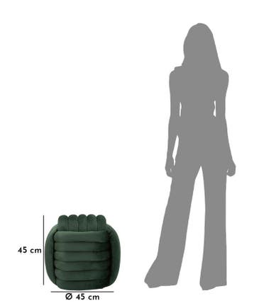 KRUKJE SOFTY GROEN CM 45X45X45, Huis en Inrichting, Banken | Voetenbanken en Poefen, Ophalen of Verzenden, Nieuw