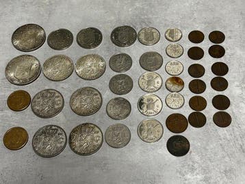 Nederland. Gulden Lot Nederlandse munten in diverse