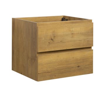 Wastafelkast Angela 60 x 48 cm Eiken Hangend Wastafelmeubel, Verzenden, Nieuw, Wastafelkast
