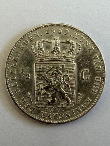 Nederland. Willem III. 1/2 Gulden 1759/57