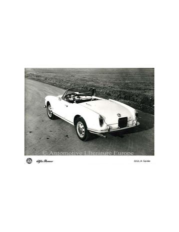 1962 ALFA ROMEO GIULIA SPIDER PERSFOTO, Nieuw, Alfa Romeo, Author