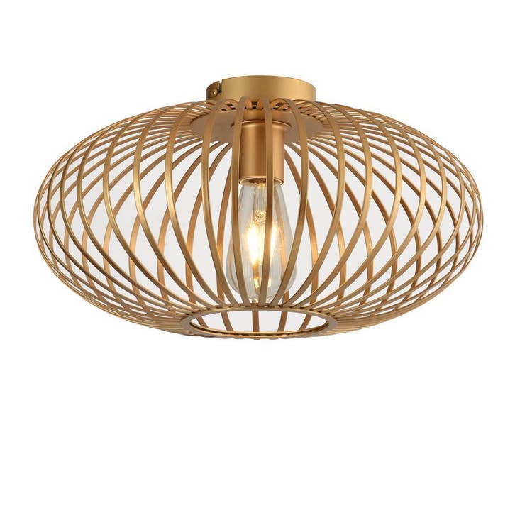 Design Plafondlamp Orbixa - Goud, Huis en Inrichting, Lampen | Plafondlampen, Nieuw, Metaal, Verzenden