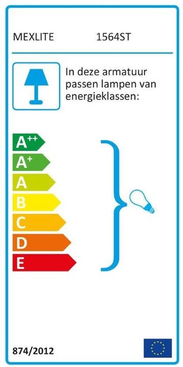 2dekans | Vloerlamp Mexlite Noor - Staal, Ophalen of Verzenden, Zo goed als nieuw