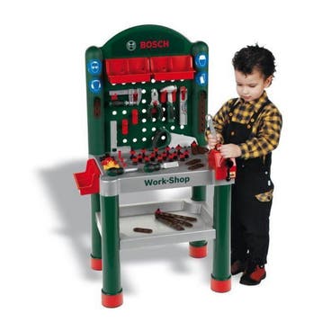 Klein Toys Bosch mini multifunctionele speelgoed werkbank –, Ophalen of Verzenden, Zo goed als nieuw