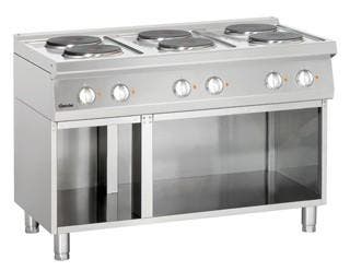 Bartscher elektrisch fornuis met open onderbouw | 6 platen, Verzenden, Nieuw in verpakking
