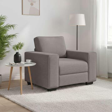 vidaXL Sofastoel Taupe 100x77x82 cm Stof, Verzenden, Nieuw, Stof, Minder dan 150 cm