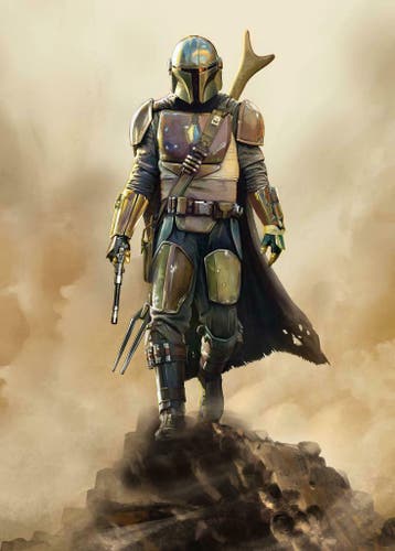 Mandalorian fotobehang the Hunter, Disney, Muurdeco4kids, Verzenden, Nieuw, Wanddecoratie