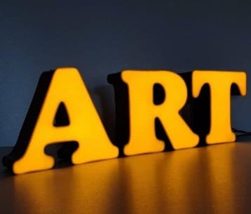 Lamp - Plexiglas & Metaal - Vintage ART-lamp