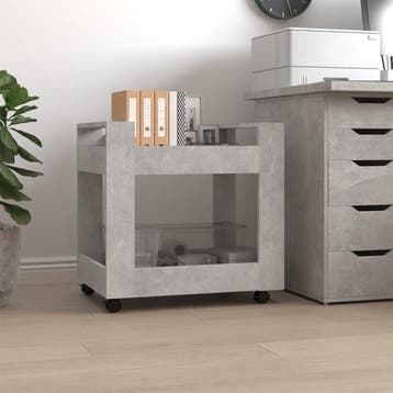 vidaXL Bureaukastje 60x45x60 cm bewerkt hout betongrijs, Verzenden, Nieuw