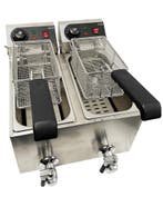 Combisteel Friteuse | Elektrisch | 4+4L | 2x 230v | Aftapkra, Ophalen of Verzenden, Nieuw in verpakking