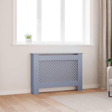 vidaXL Radiatorombouw 112x19x81,5 cm MDF antraciet, Doe-het-zelf en Verbouw, Verwarming en Radiatoren, Verzenden, Nieuw