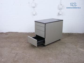 Ahrend | Tweedehands | Ladeblok | Grijs | Zebrano topblad |, Verzenden, Gebruikt