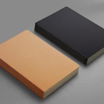 Vintage A5 Notitieboek met Kraft Kaft - Blanco, Gelinieerd o, Verzenden, Nieuw