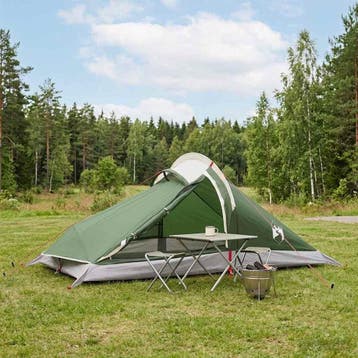 vidaXL Backpacking Tent 4-persoons Groen 185T Polyester met, Verzenden, Nieuw, Tot en met 2