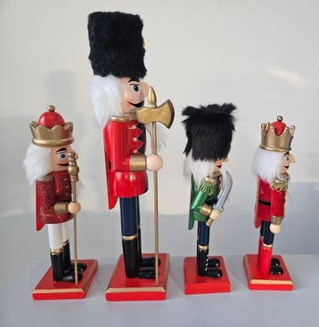 Notenkraker (4) - Nutcracker, Kerstbeeldjes, Kerst - Hout, Diversen, Nieuw