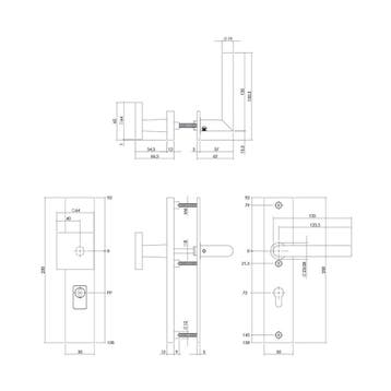 Intersteel SKG3 veiligheidsbeslag voordeur rechthoek, Verzenden, Nieuw
